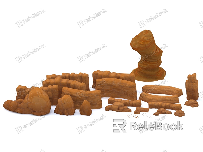 Rock stone rockery natural landscape model