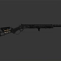 Modern Black Tactical Shotgun With Magazine Ammunition And Ergonomic Design Features