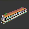 Yellow And White Modern Train With Multiple Windows On Tracks