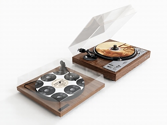 phonograph record player sound 3d model