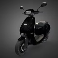 Ola Black Electric Scooter Modern Sleek Design With Headlight And Handlebars