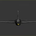 Military Aircraft Weapon With Gray Fuselage Yellow Wing Tips Cockpit And Emblems