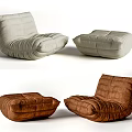 Modern Lazy Sofa Single Sofa Caterpillar Sofa 3d model