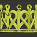 Elegant Golden Heart Shaped Crown Fashion Accessory With Intricate Decorative Design