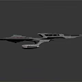 Modern Spaceship Picard Spaceship Star Trek Spaceship 3d model