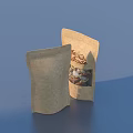 Kraft Paper Bags for Household Food Storage with Nature Design and Nuts