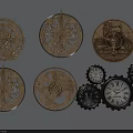 Vintage Mechanical Clocks With Intricate Gear Design And Classic Dials
