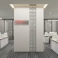 Modern Office Interior With Bookshelves Desk Chairs And Large Windows Blinds