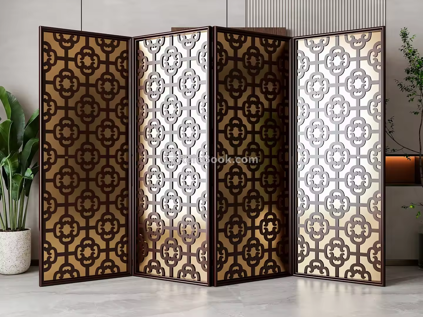 Screen partition 3d model
