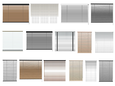 Modern venetian blinds venetian blinds roller blinds curtain sunshade 3d model