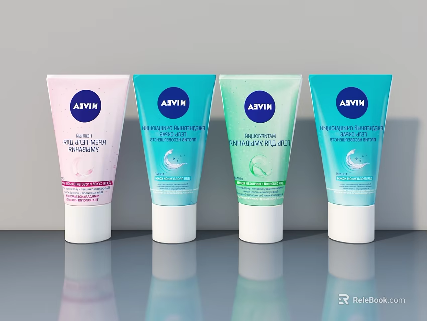 Colorful AYVIN Bathroom Toiletries With Moisturizing Hand Cream And Aloe Vera Gel 3d model 