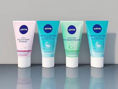 Colorful AYVIN Bathroom Toiletries With Moisturizing Hand Cream And Aloe Vera Gel 3d model