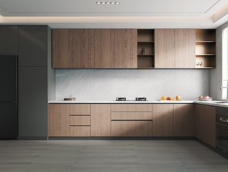 Italian Minimalist Open Kitchen 3d model