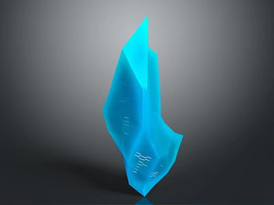 Elegant Blue Crystal Shaped Modern Decorative Ornament Set With Textured Surface 3d model