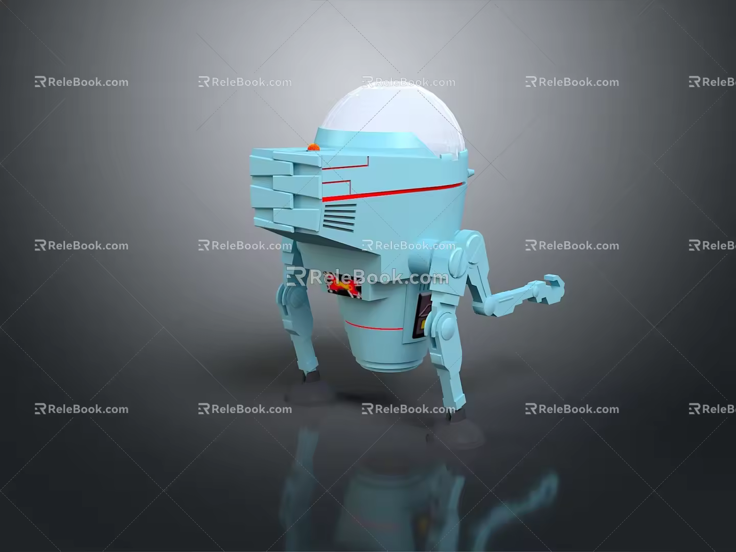 Robot Assistant Small Robot Butler Robot Butler Figure Game Figure 3d model