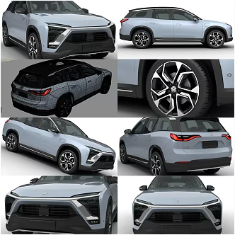 2020 domestic WL domestic large off-road vehicle new energy vehicle with interior 4 door trunk can be opened and closed 3d model