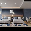 Modern Hotel Guest Room Interior Design With King Bed Wooden Floor Minimalist Walls And Sofa