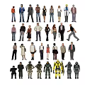 Various People Figures With Different Clothing Styles And Poses 3d model