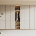 Modern Cream Style Wardrobe Bedroom Wardrobe Children's Room Wardrobe Cloakroom Wardrobe Finished Wardrobe 3d model