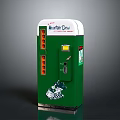 Green Marble Dew Vending Machine With White Top And Front Buttons