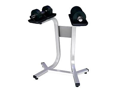 Sports Equipment Dumbbell Rack With Metal Stand For Home Gym Fitness Training 3d model