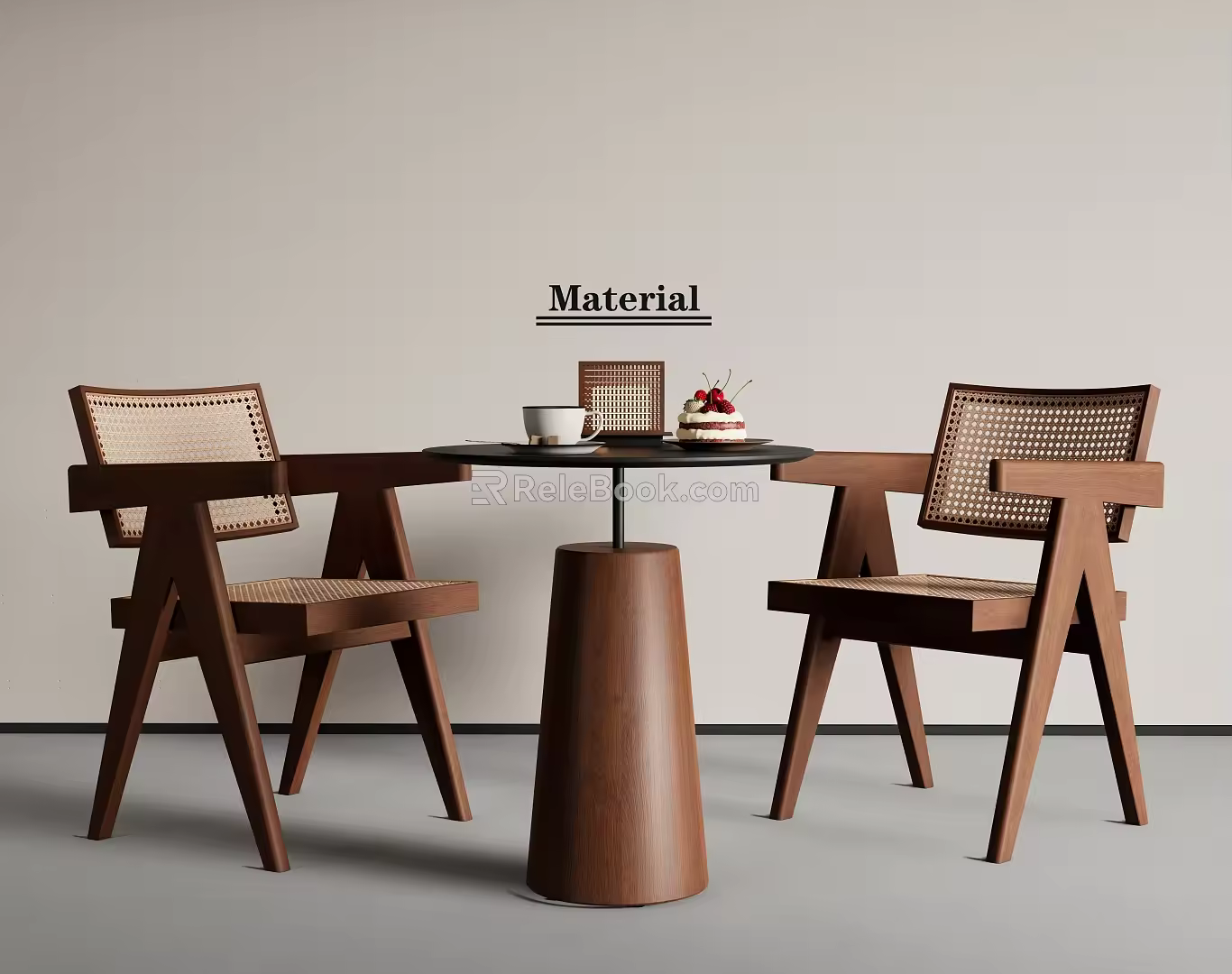 Modern Middle Ancient Leisure Table and Chair Coffee Table and Chair Combination Negotiation Table and Chair Rattan Chair Small Coffee Table 3d model
