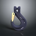 Industrial Heavy Duty Lifting Hook Dark Blue With Yellow Latch And WITRICK T80 Marking