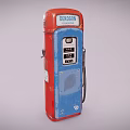 Vintage Dexterson Gas Pump With Red And Blue Classic Retro Design
