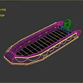 Metallic Inflatable Solar Powered Boat With Rooftop Solar Panels And Outboard Motor Design