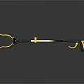 Yellow And Black Long Handle Medical Clamp Instrument For Surgical Operations