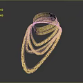 Elegant Gold Fashion Accessories With Layered Chains And Intricate Design For Stylish Outfits
