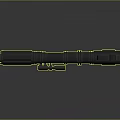 Sci Fi Long Barrel Rifle With Tactical Grip And Scope Design 3d model