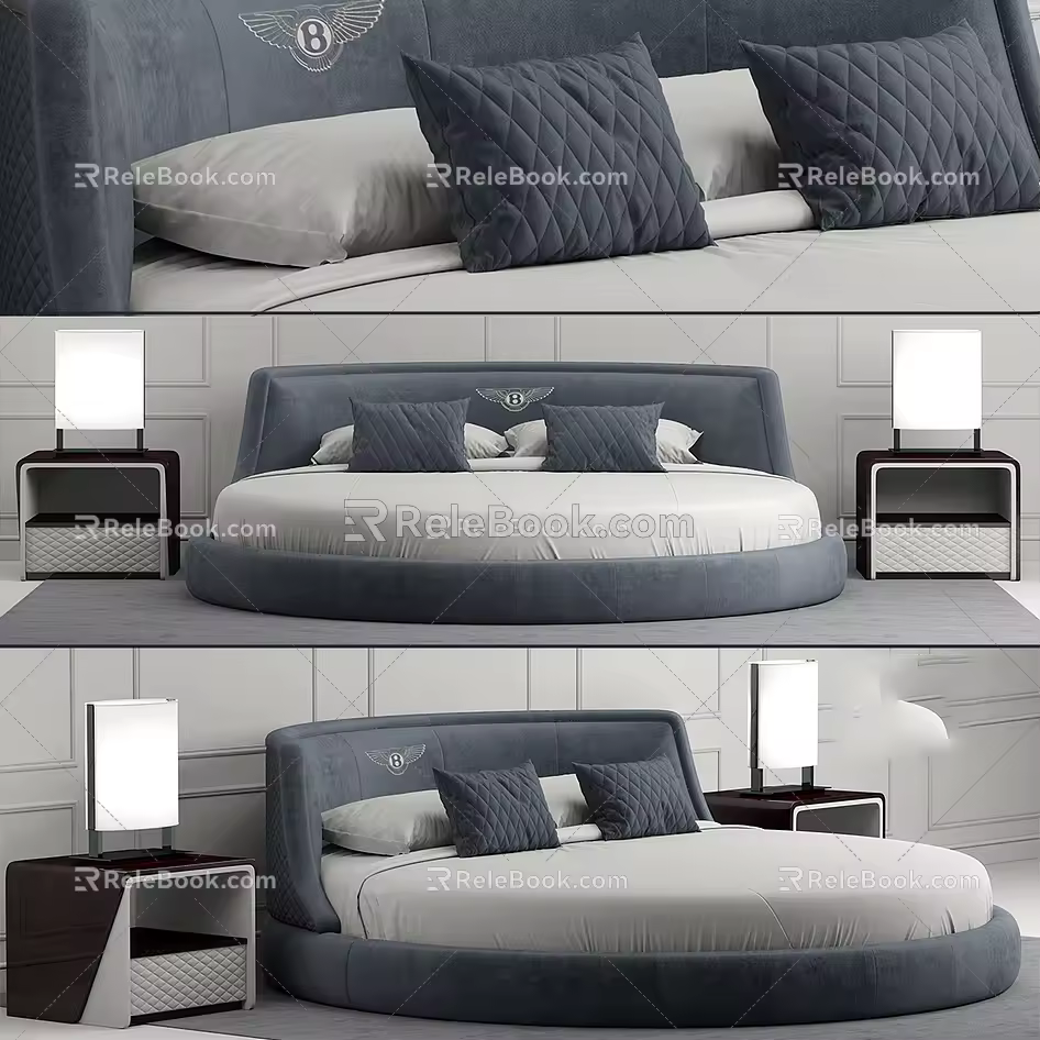 round bed 3d model