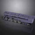Vintage Train Model 3D Rendered With Detailed Structure And Wheels On Dark Background