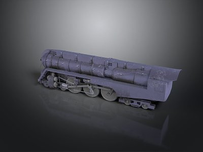 vintage train steam train carriage locomotive head steam carriage train vehicle 3d model