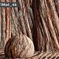 Textured Wooden Component Sphere With Vertical Grain Background And Natural Tones