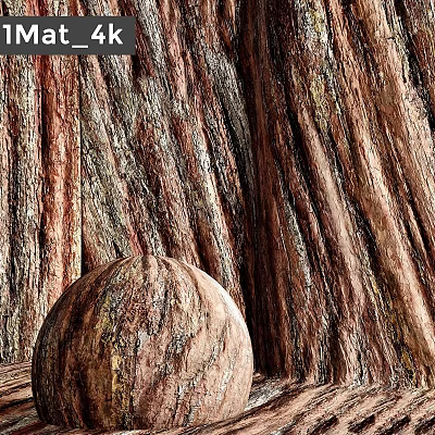 Textured Wooden Component Sphere With Vertical Grain Background And Natural Tones 3d model
