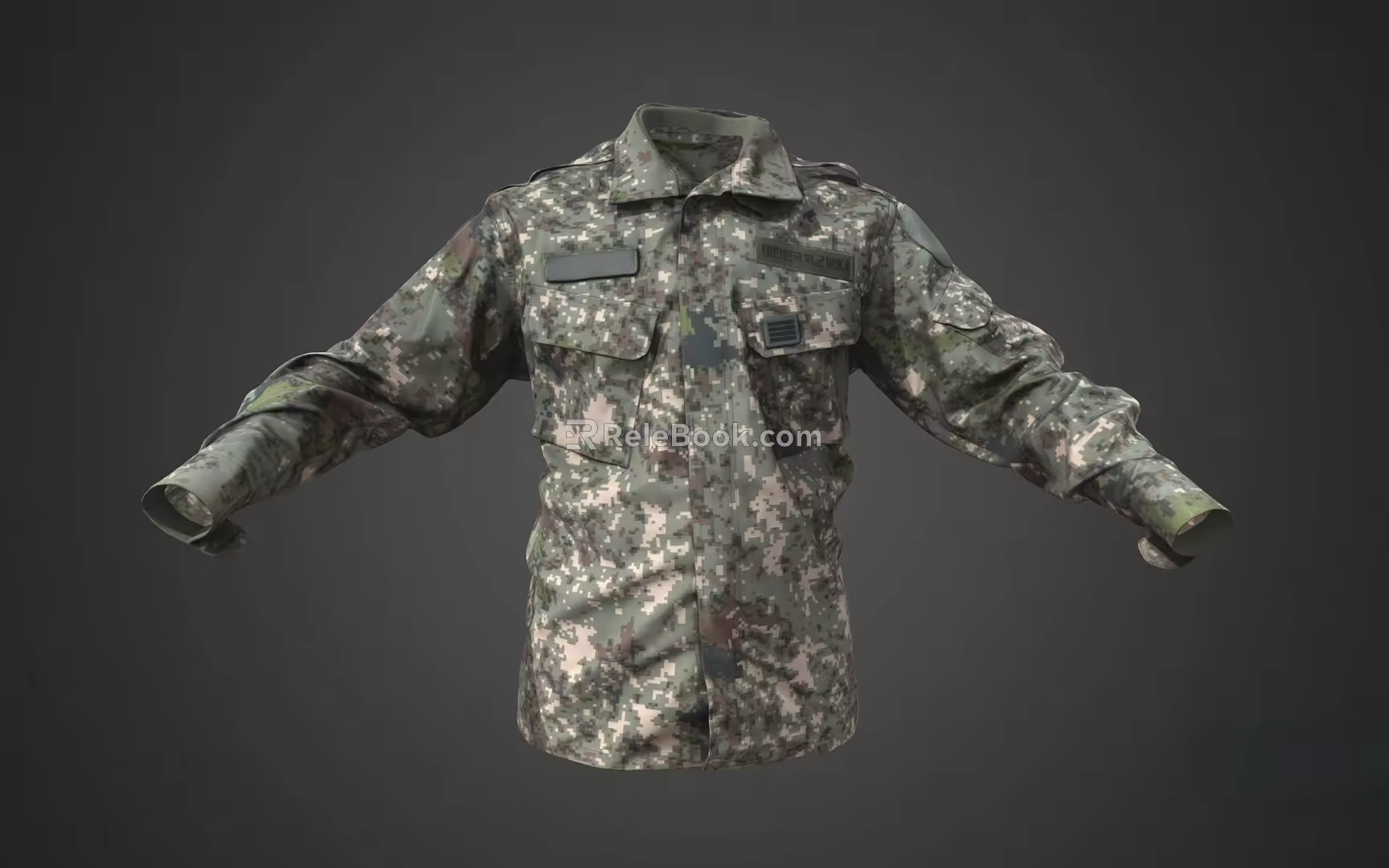 Modern Uniform Army Uniform Jacket Coat 3d model