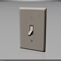 White Plastic Wall Switch with Toggle Button for Home Electrical Appliance Use