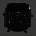 Black Leather Office Chair With High Backrest Armrests Swivel Base And Wheels