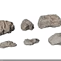 Natural Stone Specimens With Various Shapes And Textures For Decorative Use 3d model