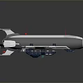 Futuristic Silver Streamlined Underwater Vehicle With Green Bottom Components And Top Antennas
