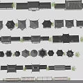 Various Traditional Chinese Garden Pavilion Designs with Classic Roofs and Wooden Structures for Landscape Architecture