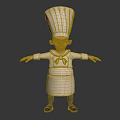 Cartoon Chef Character In White Uniform With High Hat And Outstretched Arms