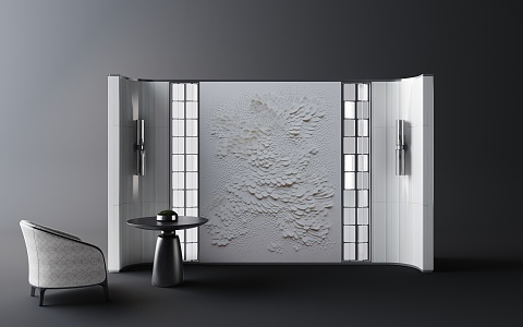 Modern background wall 3d model