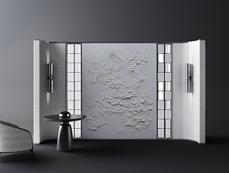 Modern background wall 3d model