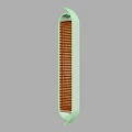 White Wall Lamp with Simple Design Mounted on Gray Wall and Striped Light Structure