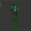 Top Hat Wearing Character In Purple Coat Holding Small Green Creature With White Gloves