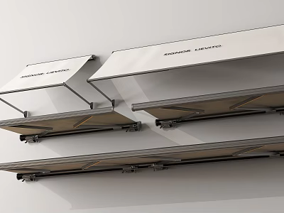 Foldable Wall Mounted Awnings For Outdoor Use With Modern Design And Sun Protection 3d model