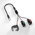Industrial Equipment Cable with RJ45 Connector and Color Coded Clamp On Sensors for Industrial Monitoring